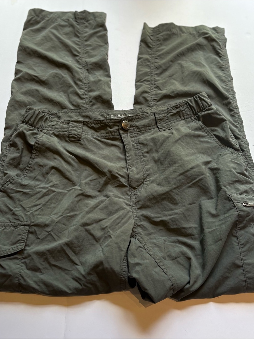 Columbia Men's Gray Outdoor Cargo Pants/shorts Omni Shade Size 32 X 32